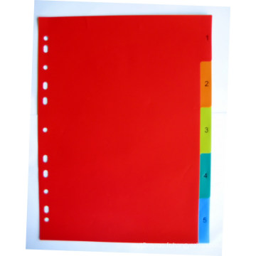 5 pages couleur PP Index diviseur (BJ-9027)